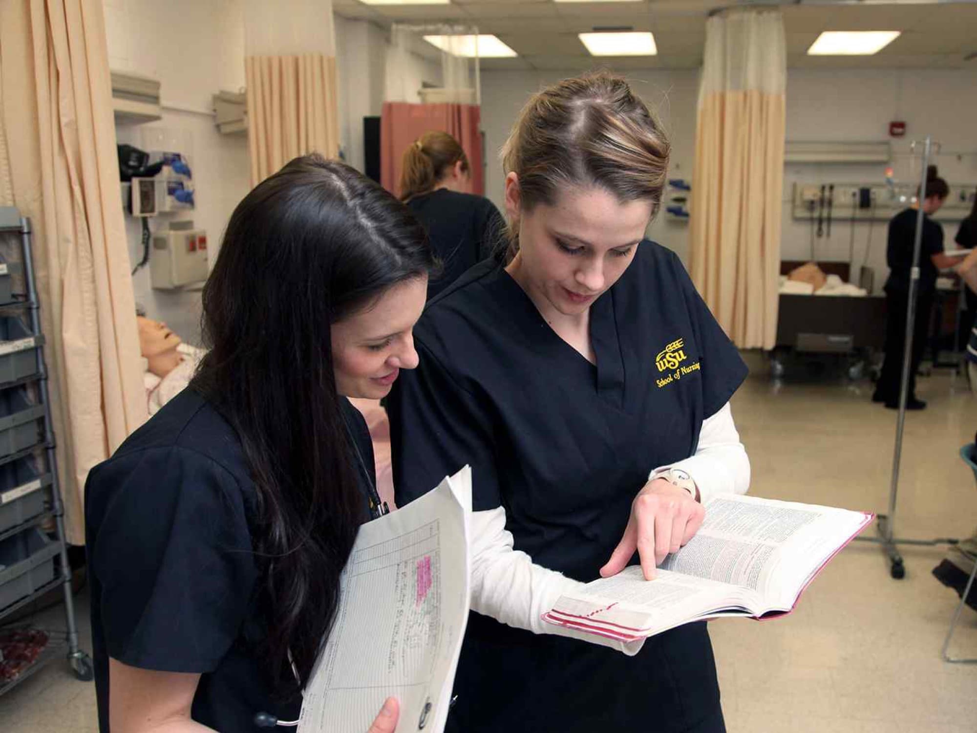 WSU nursing team in coordinated embroidered polos
