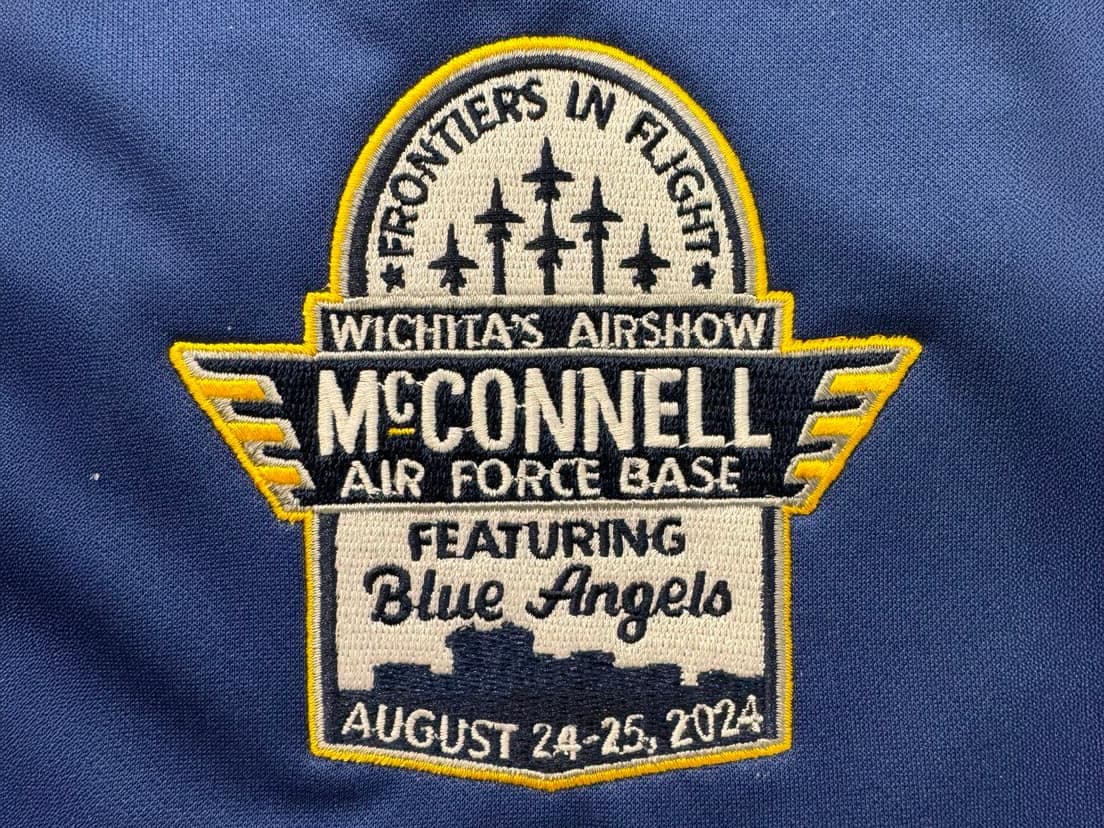 McConnell AFB Airshow, embroidered Blue Angels patch