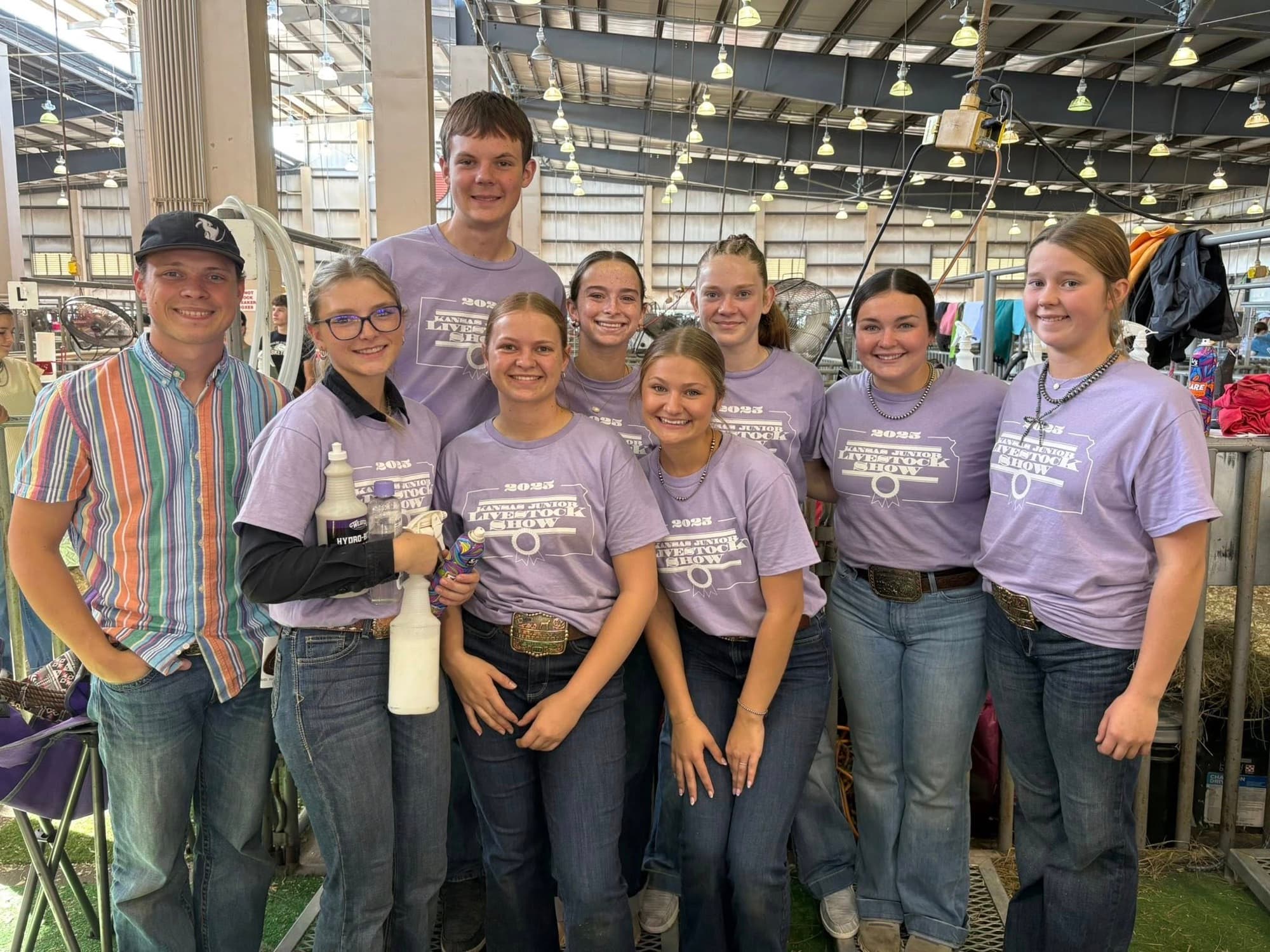 Community organization members in coordinated shirts